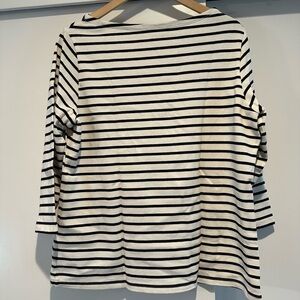 Lands End Striped Black and White Women's Top